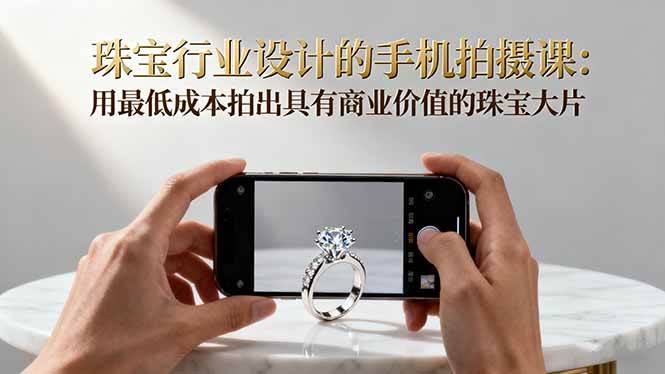 (16385期)珠宝行业设计的手机拍摄课:用最低成本拍出具有商业价值的珠宝大片!-立业有术