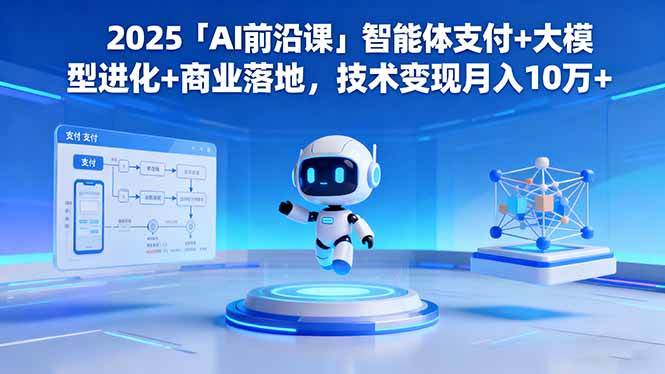 (16384期)2025「AI前沿课」智能体支付+大模型进化+商业落地,技术变现月入10万+-立业有术
