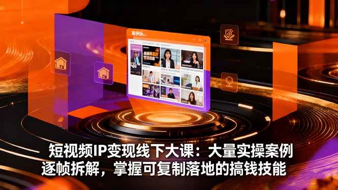 (16410期)短视频IP变现线下大课:大量实操案例逐帧拆解,掌握可复制落地的搞钱技能-立业有术