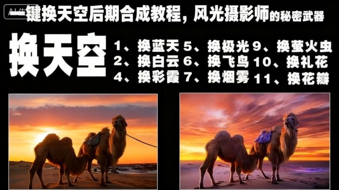 一键换天空后期合成教程,风光摄影师的秘密武器-立业有术