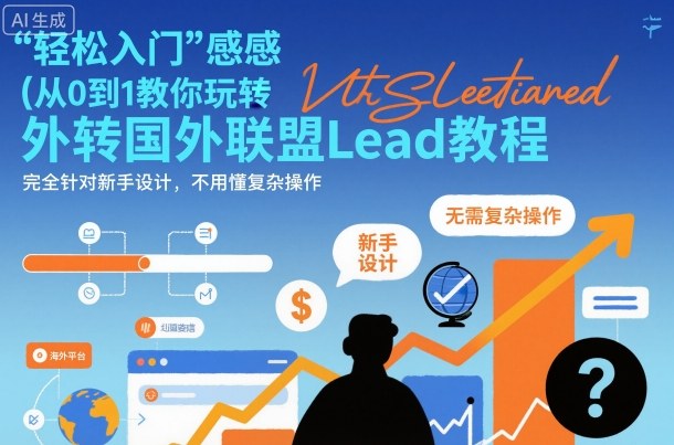国外联盟賺美刀项目,从0到1教你玩转国外联盟Lead教程,纯新手可操作性100%-立业有术