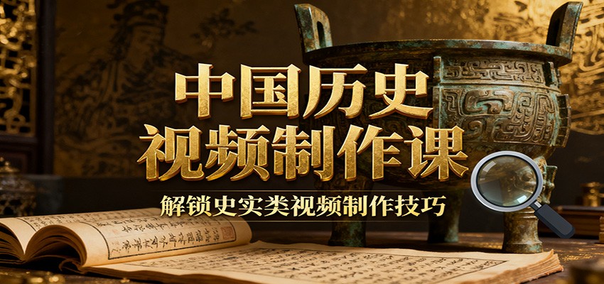 中国历史视频制作课:疆域地图集+参考文案+练习素材,解锁史实类视频制作技巧-立业有术
