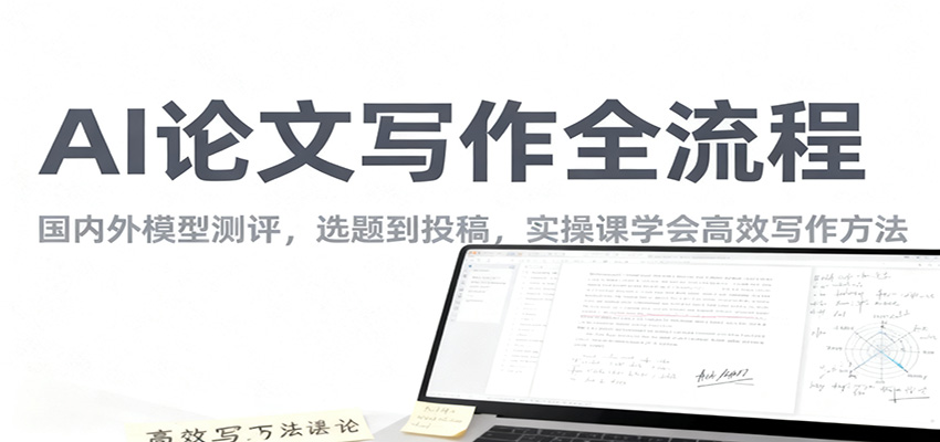 AI论文写作全流程,国内外模型测评,选题到投稿,实操课学高效写作方法-立业有术