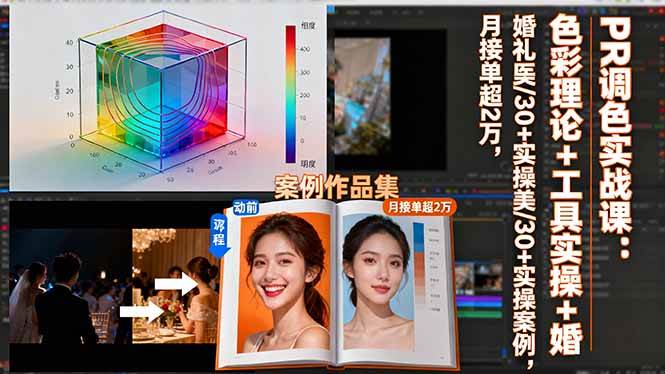 (16336期)PR调色实战课:色彩理论+工具实操+婚礼医美/30+实操案例,月接单超2万-立业有术