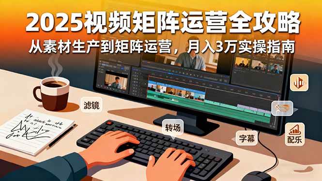 (16333期)2025短视频矩阵运营全攻略:从素材生产到矩阵运营,月入3万实操指南-立业有术