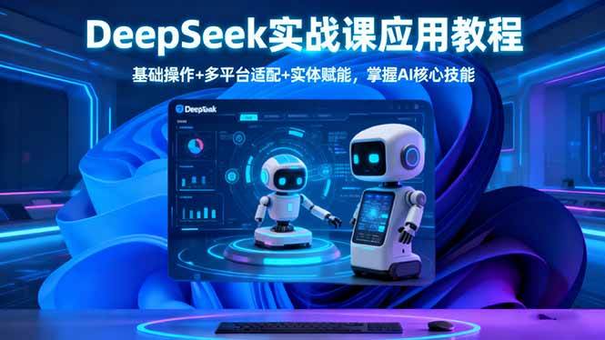(16391期)DeepSeek实战课应用教程、基础操作+多平台适配+实体赋能,掌握AI核心技能
