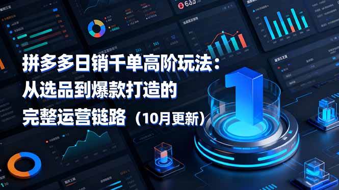 (16404期)拼多多日销千单高阶玩法:从选品到爆款打造的完整运营链路(10月更新)-立业有术