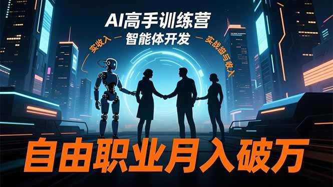(16602期)AI高手训练营3.0,ChatGPT,Midjourney,智能体开发,自由职业月入破万-立业有术
