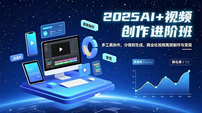 (16622期)AI+视频创作进阶班:多工具协作,分镜到生成,商业化视频高效制作与变现-立业有术
