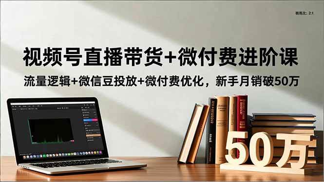 (16684期)视频号直播带货+微付费进阶课:流量逻辑+微信豆投放+微付费优化,新手月销破50万-立业有术