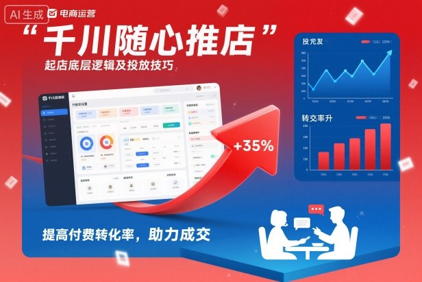 千川随心推起店底层逻辑及投放技巧,提高付费转化率,助力成交-立业有术