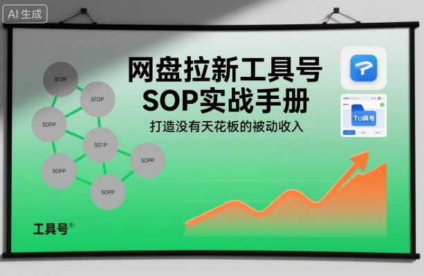网盘拉新工具号SOP实战手册,打造没有天花板的被动收入-立业有术