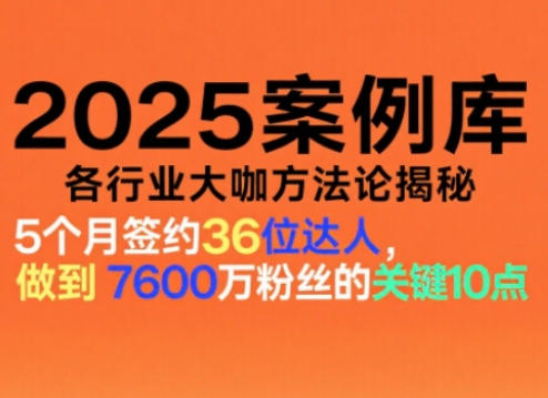2025案例库,收录各行业大咖的方法论,各行业大咖方法论揭秘-立业有术