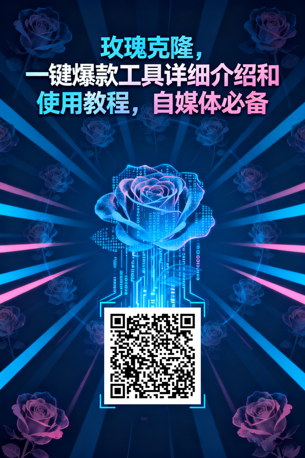 玫瑰克隆工具,一键去重爆款,自媒体必备神器,视频教程