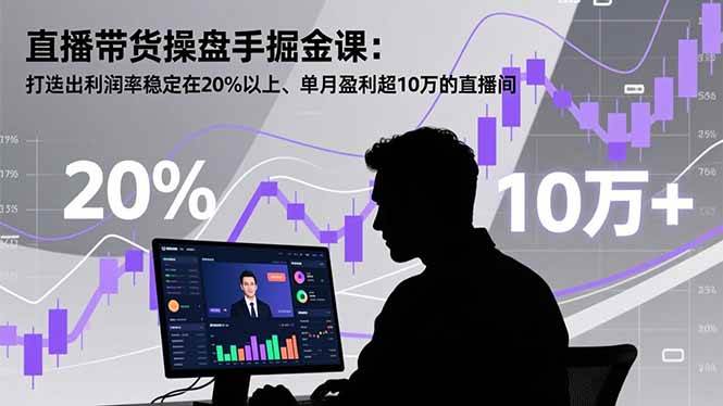 (16727期)直播带货操盘手掘金课:打造出利润率稳定在20%以上、单月盈利超10万的直播间-立业有术