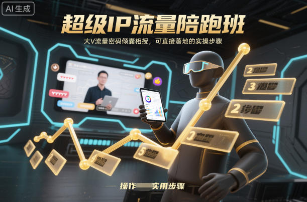 超级IP流量陪跑班,大V流量密码倾囊相授,可直接落地的实操步骤-立业有术