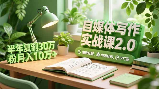(16734期)自媒体写作实战课2.0,爆款标题、内容结构、IP打造,半年复制30万粉月入10万+-立业有术