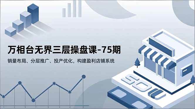(16769期)万相台无界三层操盘课-75期,销量布局、分层推广、投产优化,构建盈利店铺系统-立业有术