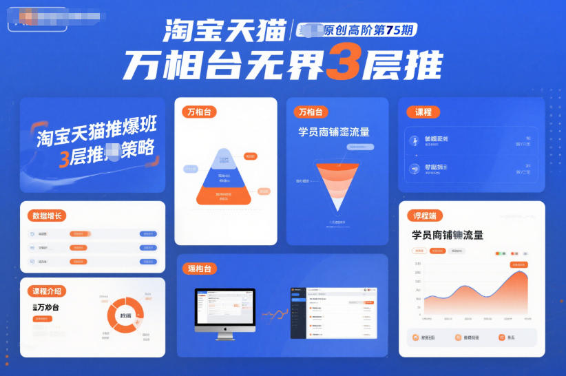 淘宝天猫推爆班原创高阶第75期,万相台无界3层推-立业有术