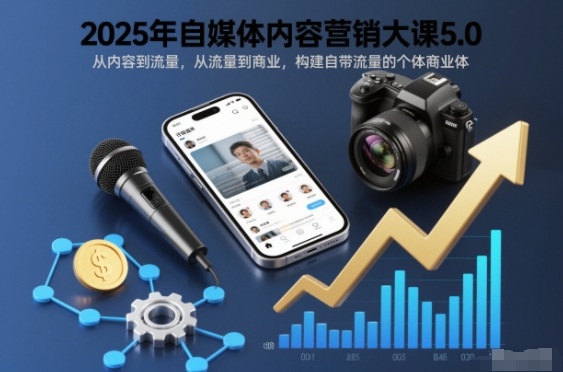 2025年自媒体内容营销大课5.0,从内容到流量,从流量到商业,构建自带流量的个体商业体-立业有术