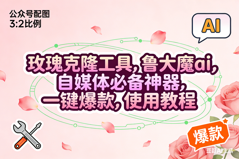 (16859期)玫瑰克隆,鲁大魔ai,自媒体必备神器,一键爆款工具,详细使用教程