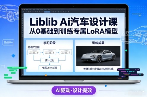 Liblib Ai汽车设计课,从0基础文生图,到教你训练专属设计和风格LoRA模型-立业有术