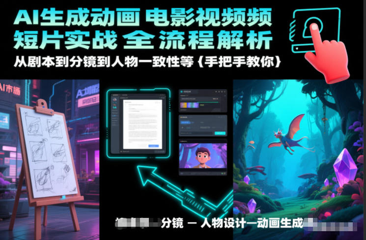 AI生成动画电影视频短片实战全流程解析,从剧本到分镜到人物一致性等手把手教你-立业有术