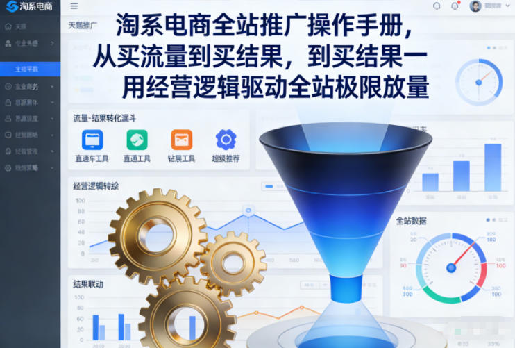 淘系电商全站推广操作手册,从买流量到买结果一用经营逻辑驱动全站极限放量-立业有术