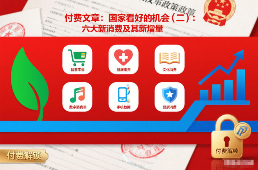 付费文章:国家看好的机会(二):六大新消费及其新增量-立业有术