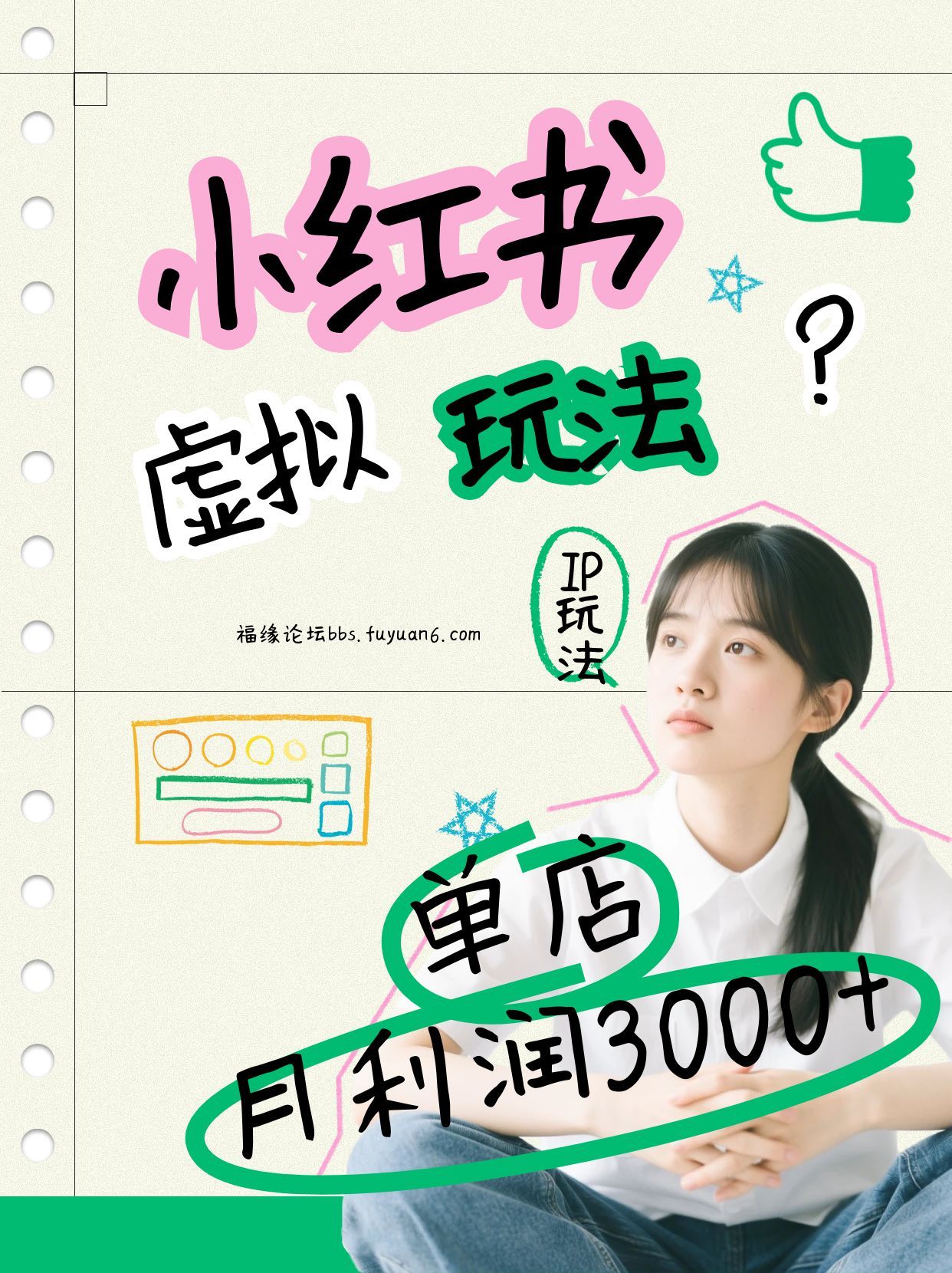 小红书虚拟玩法(铺货流和单品玩法),单店月利润3000+,IP打法+原创商品(0违规)-立业有术
