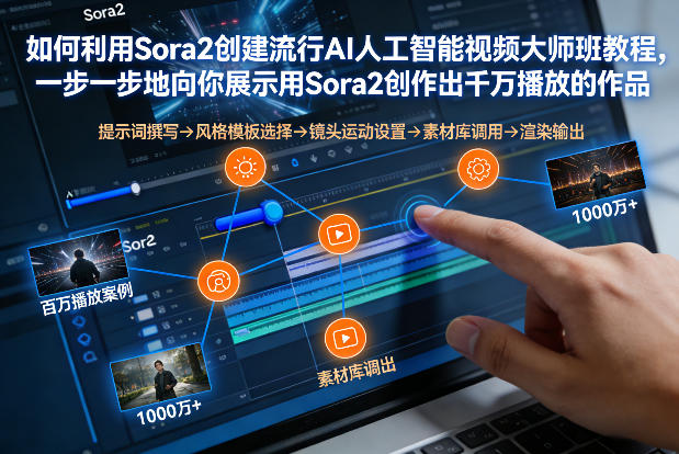 如何利用Sora2创建流行AI人工智能视频大师班,一步一步地向你展示用Sora2创作出千万播放的作品-立业有术