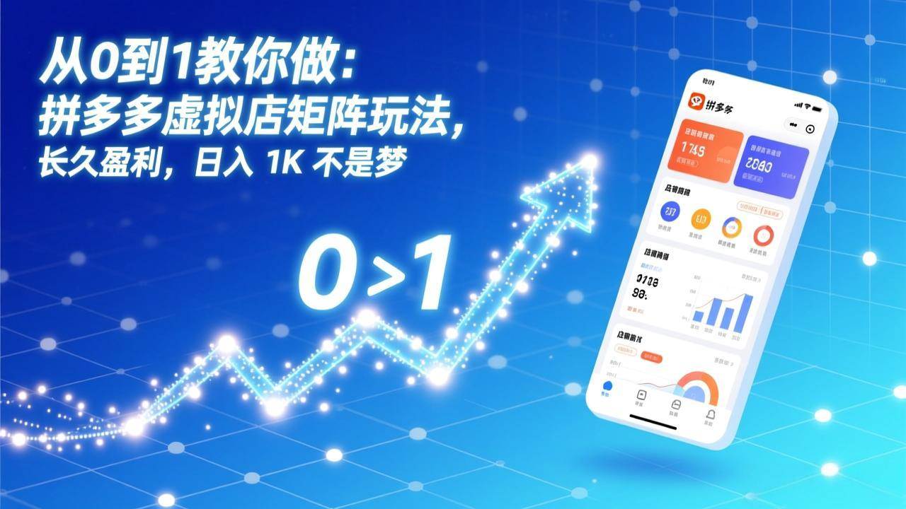 (17205期)从0到1教你做:拼多多虚拟店矩阵玩法,长久盈利,日入 1K 不是梦-立业有术