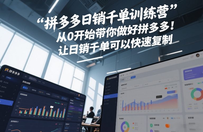 拼多多日销千单训练营,从0开始带你做好拼多多,让日销千单可以快速复制(更新26年1月)-立业有术