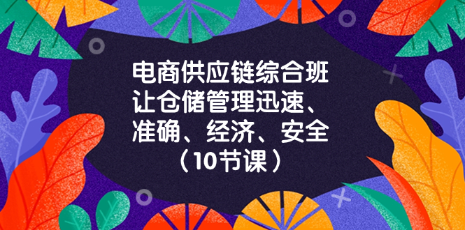（8246期）电商-供应链综合班，让仓储管理迅速、准确、经济、安全！（10节课）-立业有术