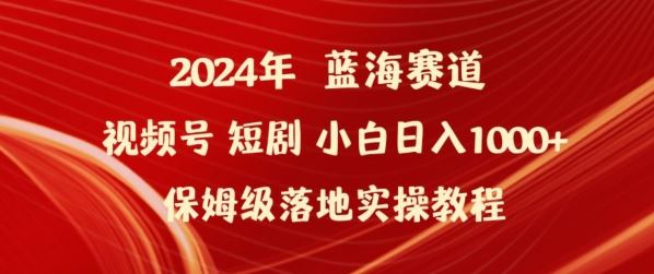 2024年视频号短剧新玩法小白日入1000+保姆级落地实操教程【揭秘】-立业有术