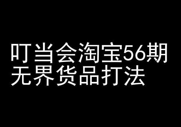 叮当会淘宝56期：无界货品打法-淘宝开店教程-立业有术