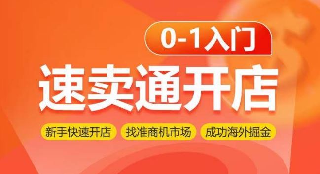 速卖通开店0-1入门，新手快速开店 找准商机市场 成功海外掘金-立业有术