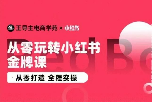 王导主·小红书电商运营实操课，​从零打造  全程实操-立业有术