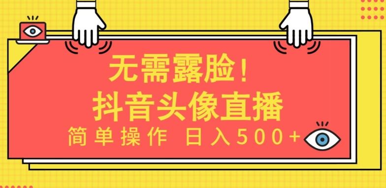 无需露脸，Ai头像直播项目，简单操作日入500+【揭秘】-立业有术