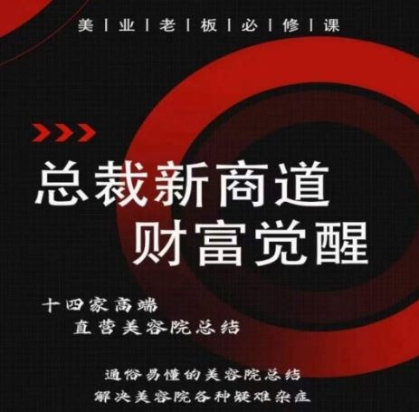 总裁新商道(美业老板必修课)，通俗易懂的美容院总结，解决美容院各种疑难杂症-立业有术