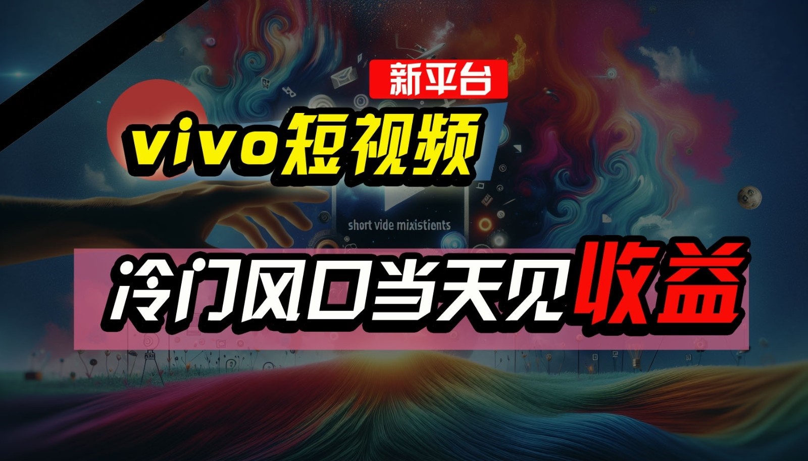 全新平台vivo短视频，新风口AI混剪无脑搬运，冷门风口当天见收益，7天撸了2300+了-立业有术