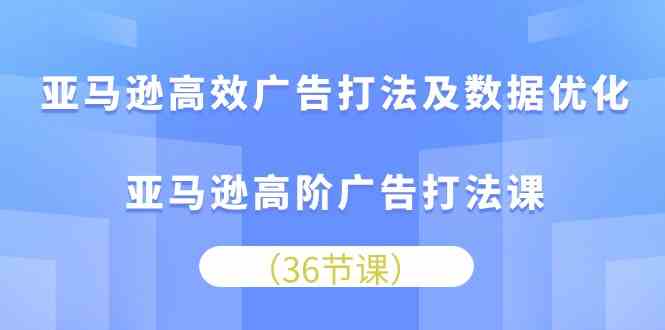 亚马逊高效广告打法及数据优化，亚马逊高阶广告打法课（36节）-立业有术