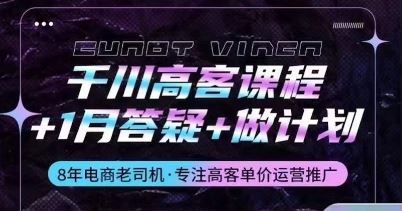 千川高客课程+1月答疑+做计划，详解千川原理和投放技巧-立业有术