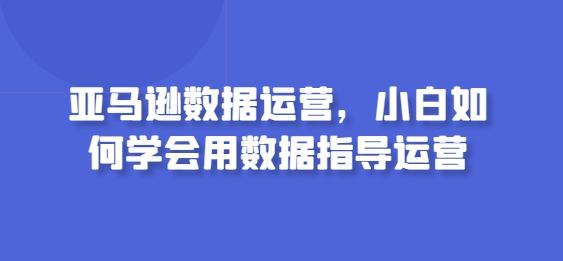 亚马逊数据运营，小白如何学会用数据指导运营-立业有术