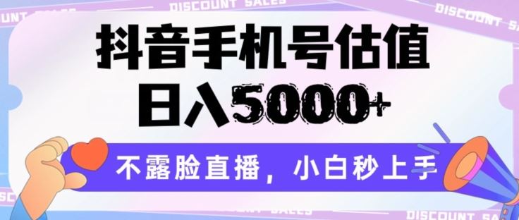 抖音手机号估值，日入5000+，不露脸直播，小白秒上手【揭秘】-立业有术
