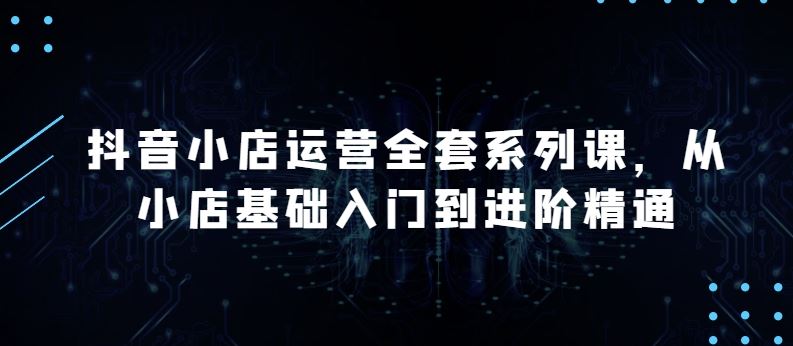 抖音小店运营全套系列课，全新升级，从小店基础入门到进阶精通，系统掌握月销百万小店的核心秘密-立业有术