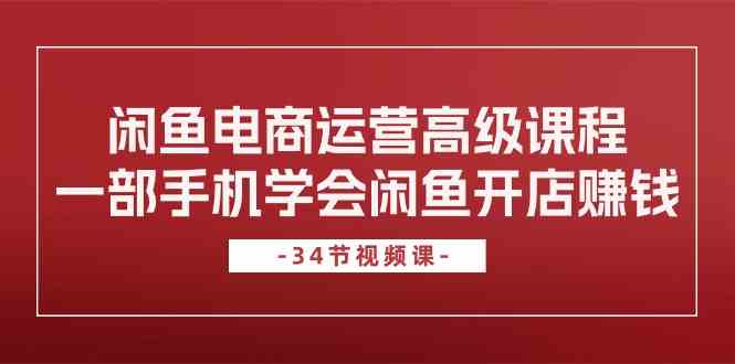 闲鱼电商运营高级课程，一部手机学会闲鱼开店赚钱（34节课）-立业有术