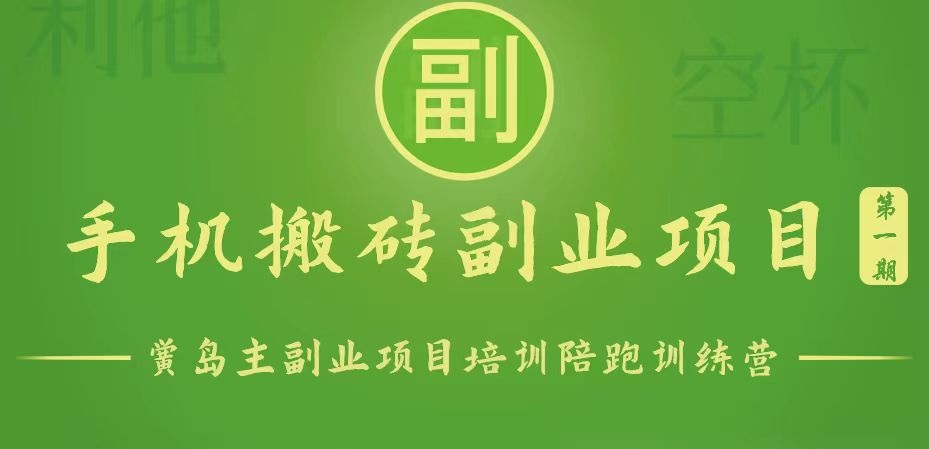 手机搬砖小副业项目训练营1.0，能用手机做的简单小副业-立业有术