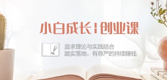 小白成长创业课：追求理论与实践结合，踏实落地，有尊严的持续赚钱-42节-立业有术