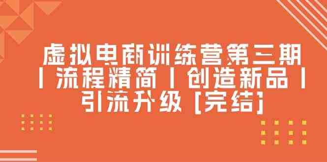 虚拟电商训练营第三期丨流程精简丨创造新品丨引流升级 [完结]-立业有术